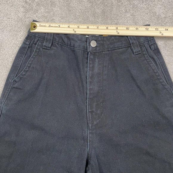 Monet Skateboards Sammi Wide Leg Jeans Womens Sz 13 Black High Rise Denim Skater - Picture 8 of 12